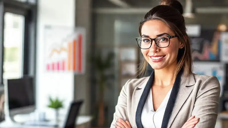 Mujer emprendedora impulsa un negocio en crecimiento
