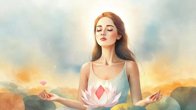 Meditación serena en colores abstractos