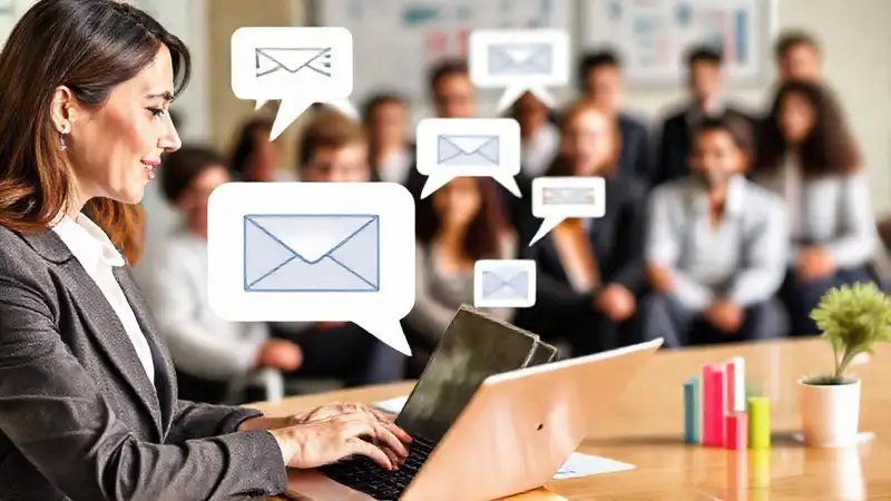 Una empresaria presenta información de forma visual