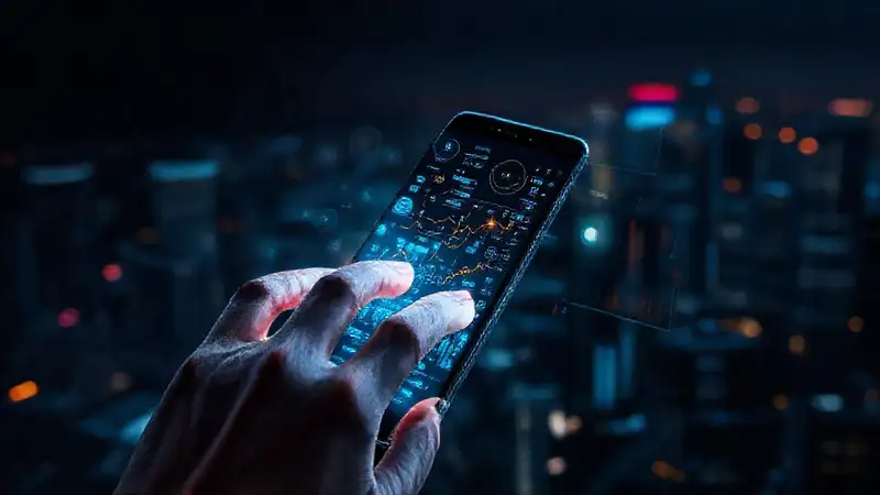 Interfaz móvil futurista