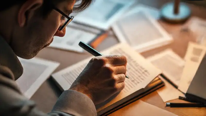 Un enfoque intenso en escritura