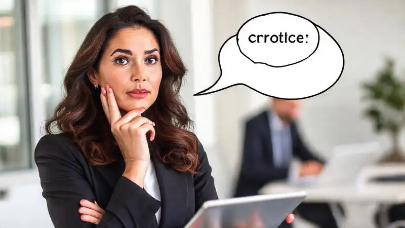 Mujer exitosa analiza estratégicamente un producto