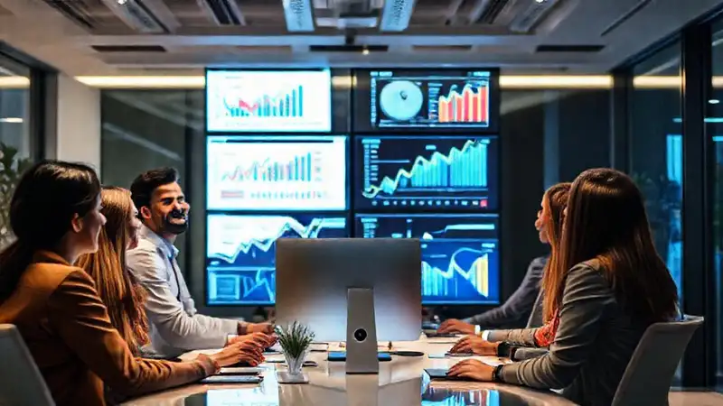 Oficina moderna: éxito digital y optimismo