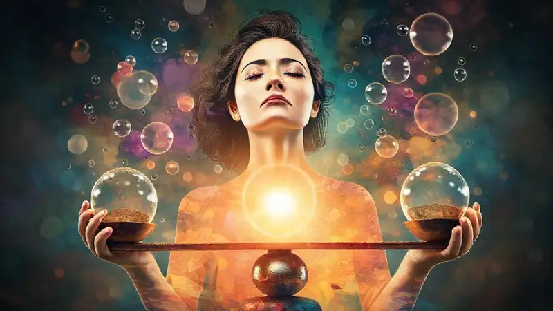 Una mujer consciente encuentra equilibrio y esperanza