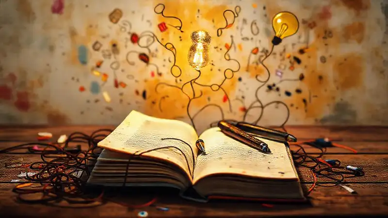 El escritor busca inspiración creativa