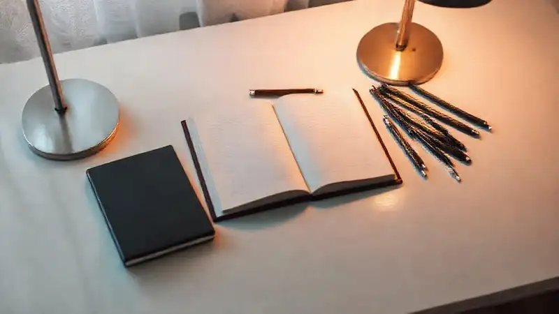 Un escritorio elegante inspira concentración y calma