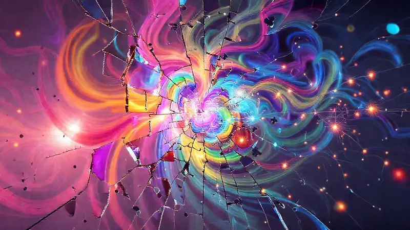 Arte digital surreal: colores, fragmentos y luz