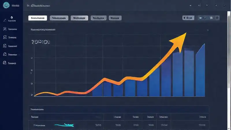 Gráfico digital de SEO ascendente e informativo