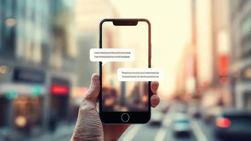 Pantalla móvil: ciudad borrosa