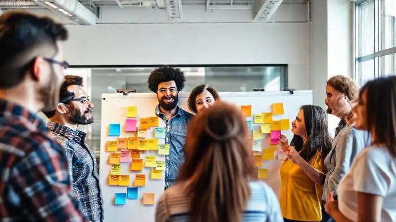 Equipo diverso genera ideas creativas
