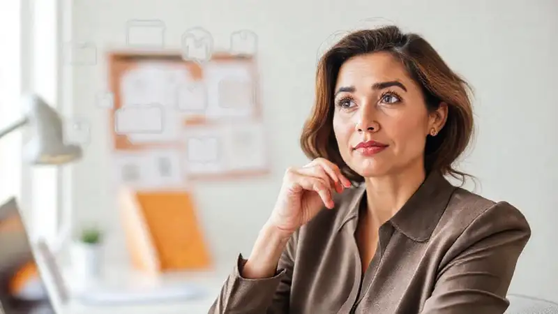 Mujer profesional colabora en un ambiente tranquilo
