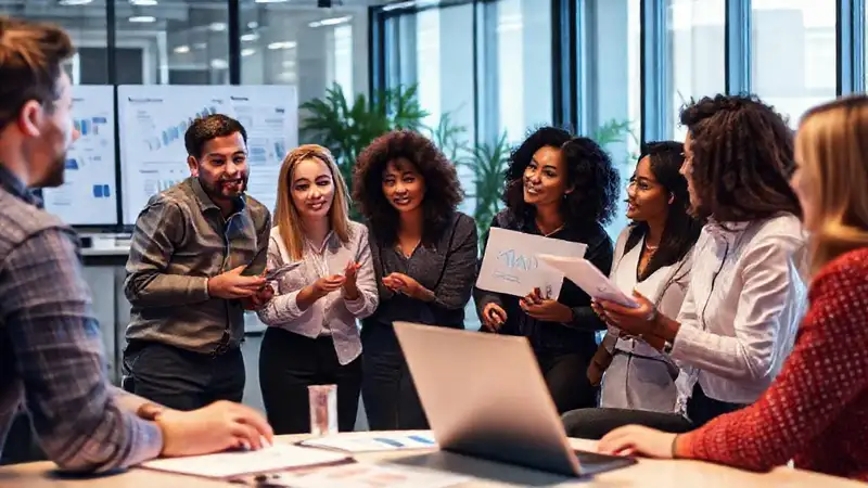 El equipo colabora con ideas brillantes