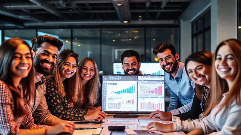 Equipo diverso prospera en colaboración