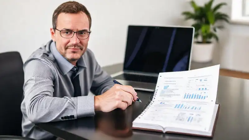 Un profesional trabaja concentrado y seguro