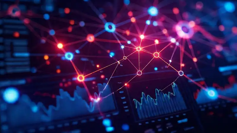 Visualización digital de datos futurista