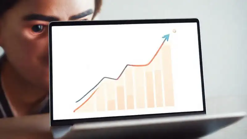 Blog minimalista muestra crecimiento financiero