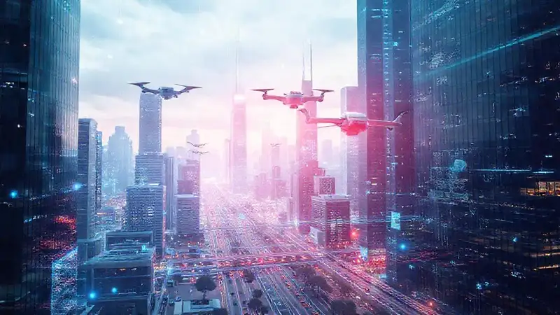 Ciudad futurista, digital y eficiente