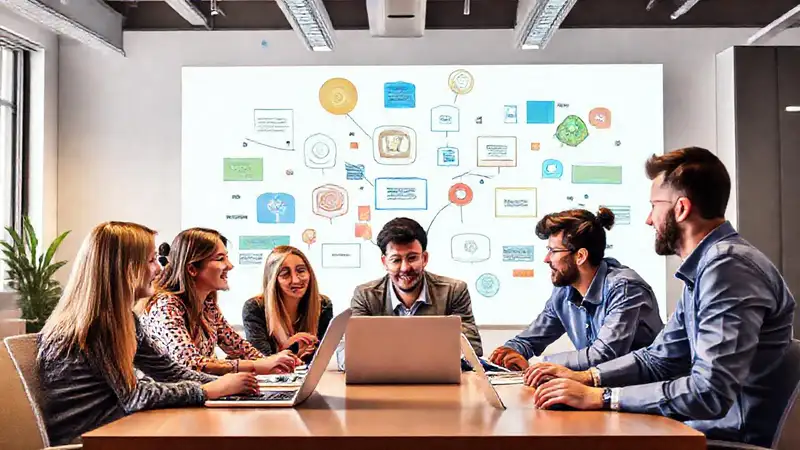 Colaboradores comparten ideas en un entorno digital