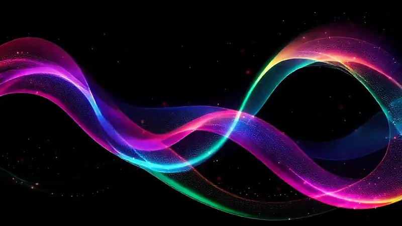 Emoción abstracta y luminosa en oscuridad
