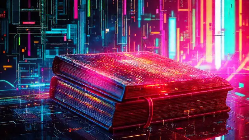 Libro antiguo digitalizado con estética moderna