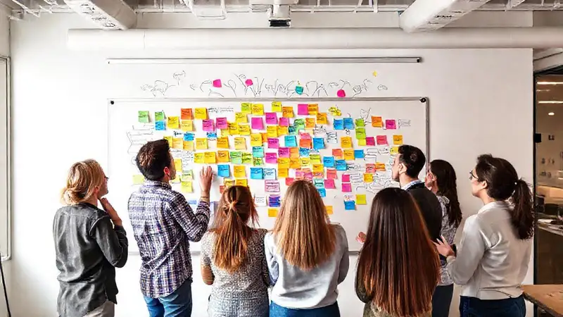 Equipo diverso genera ideas creativas