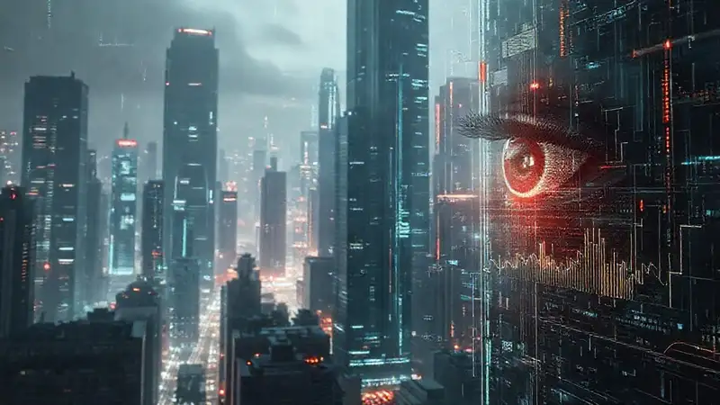 Ciudad futurista analítica y silenciosa