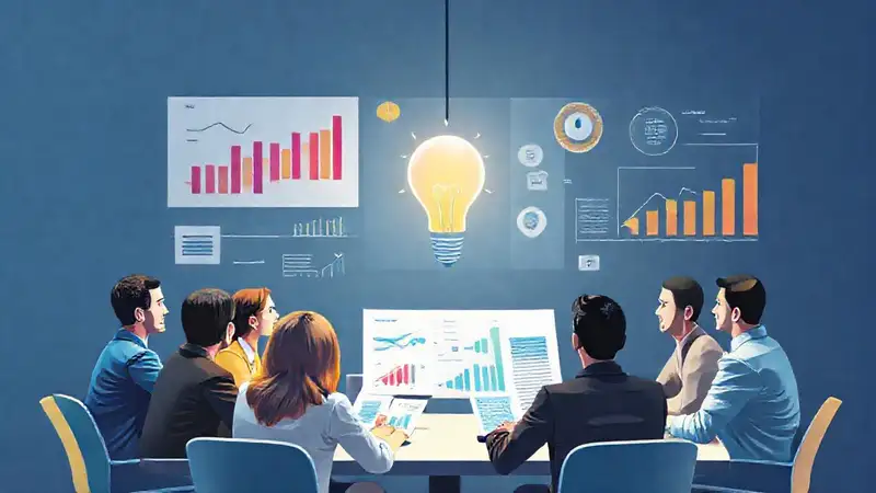 Estrategia empresarial genera ideas innovadoras visuales