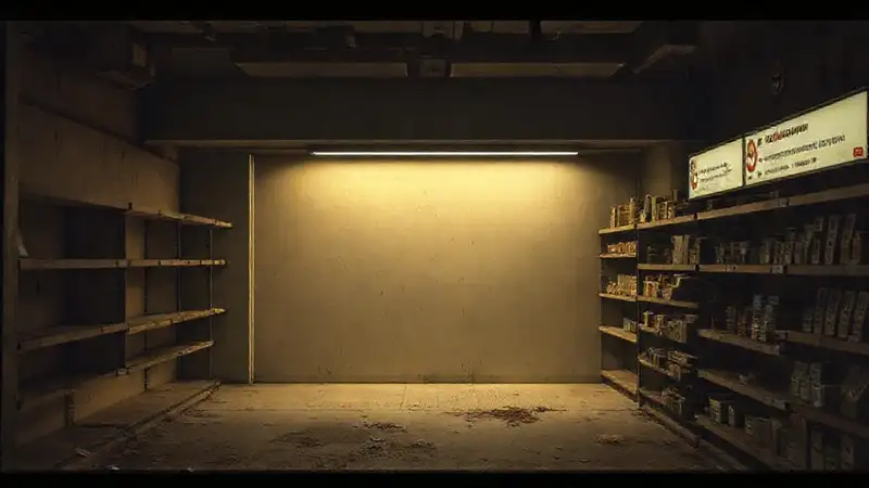 Un negocio abandonado refleja un triste declive