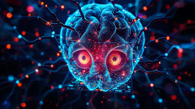Una red neuronal digital futurista emerge