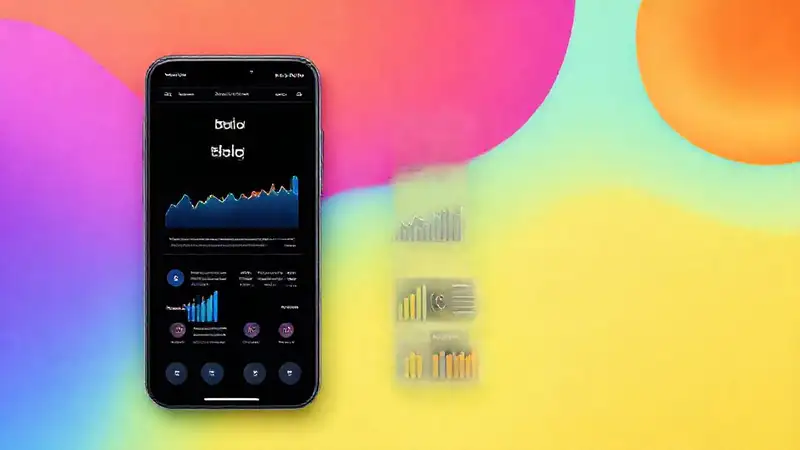 Diseño moderno móvil y datos visuales