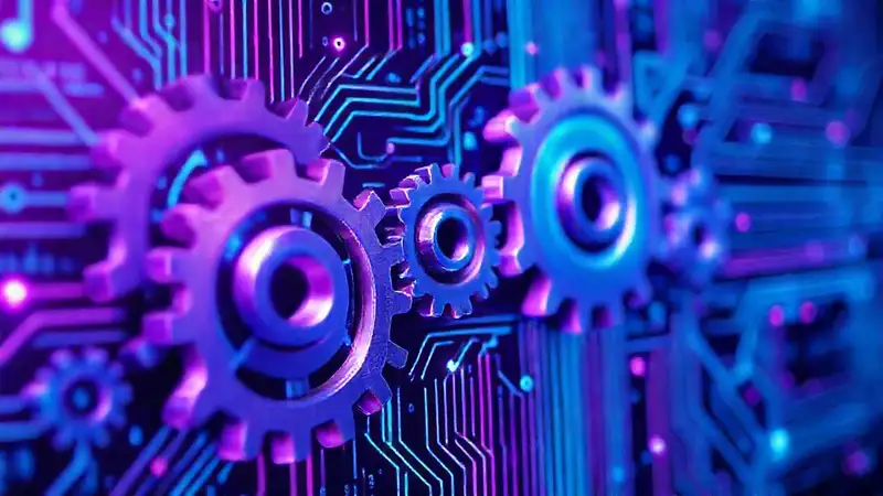 Tecnología futurista interconectada emite datos brillantes