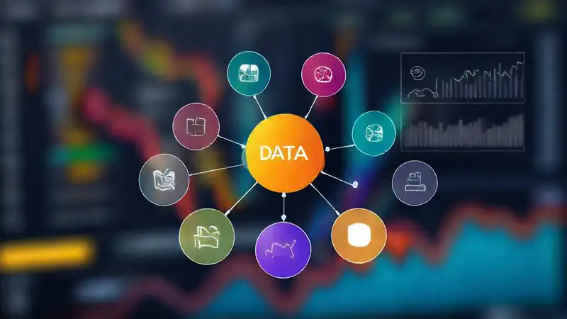 Diagrama digital vibrante y claro