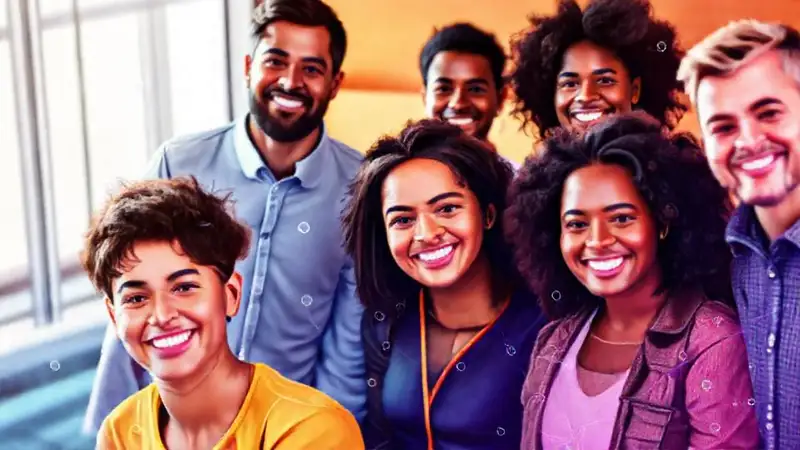 Redes humanas vibrantes y atractivas